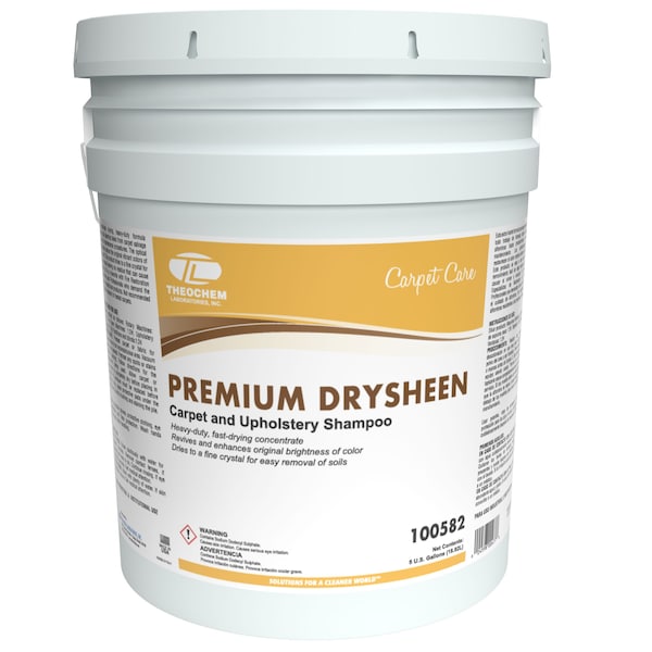 Theochem PREMIUM DRYSHEEN - 5 GL PAIL, Carpet Shampoo 100582-99990-1P - main